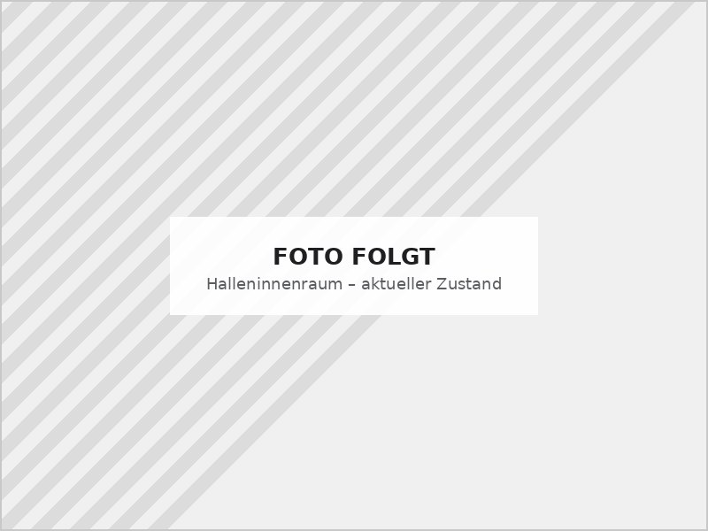 Halleninnenraum, aktueller Zustand